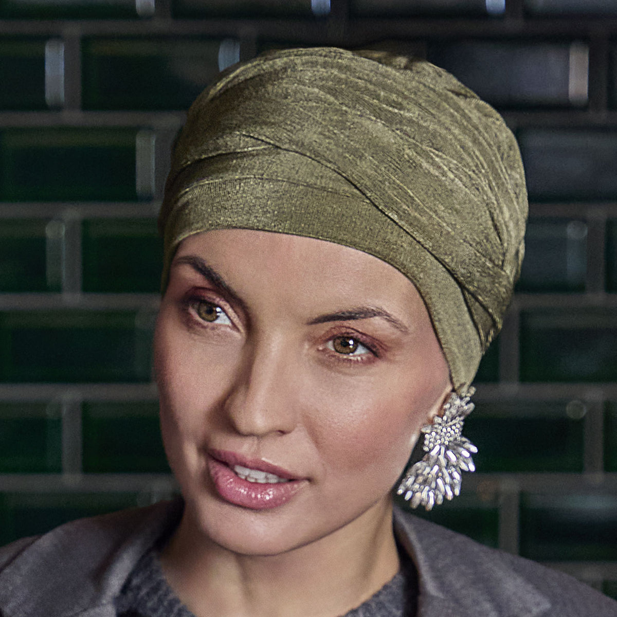 HocAria - Boho Turban 4114 Moss Green